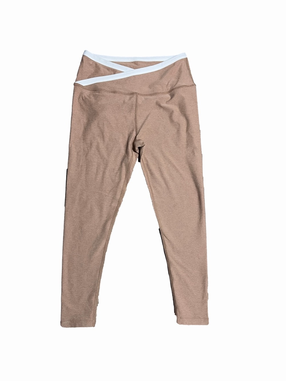 Beyond Yoga Spacedye At Your Leisure Crossover Midi Leggings Tan XL - Picture 2 of 5